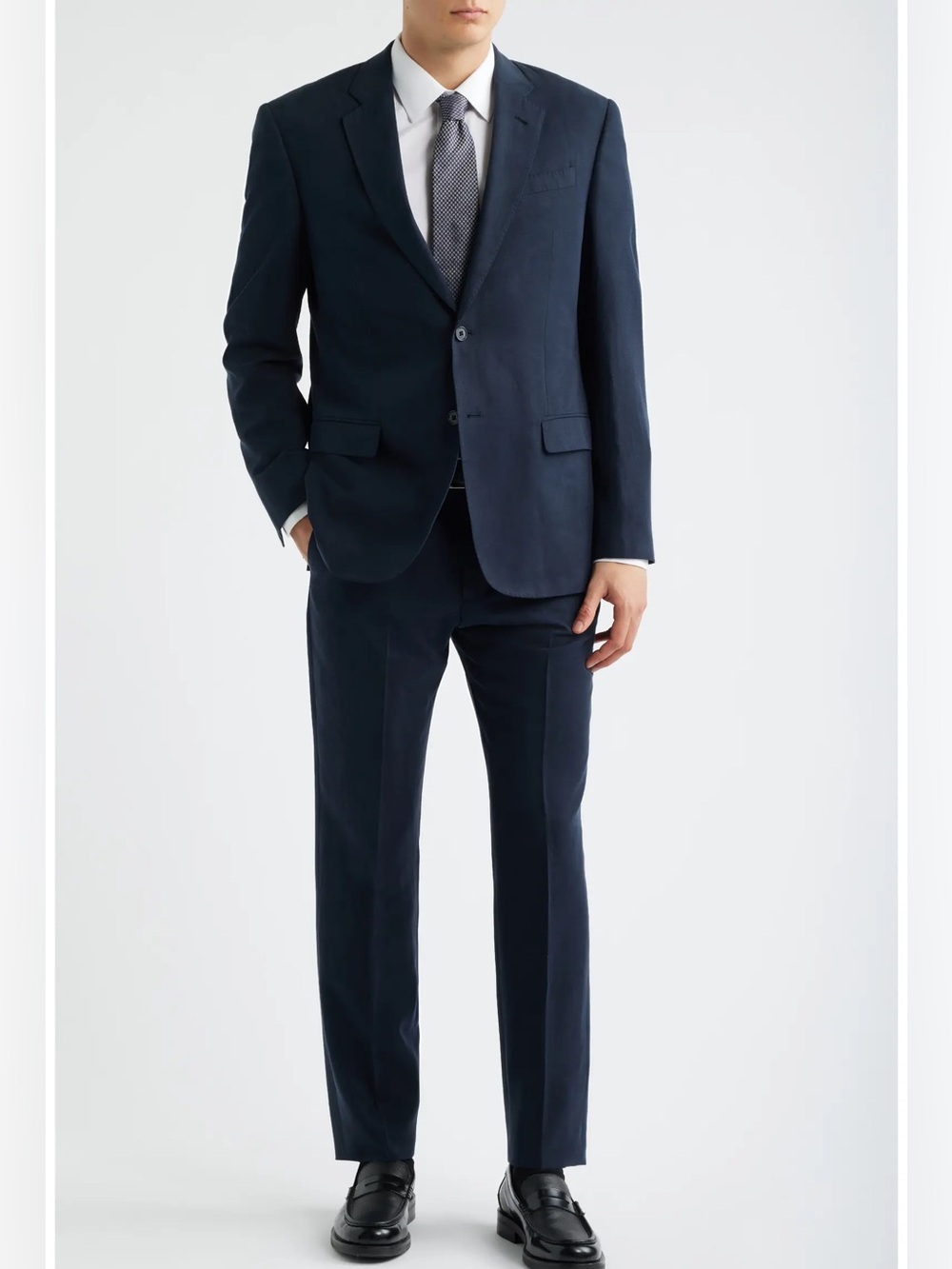 Emporio Armani navy Men's Tailored e performance Trousers 100% wool - 32